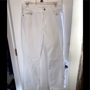 White mid rise jeans